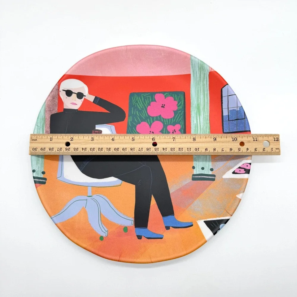 Andy Warhol Melamine Decorative Plate Multicolor Pop Art Artist Series NEW